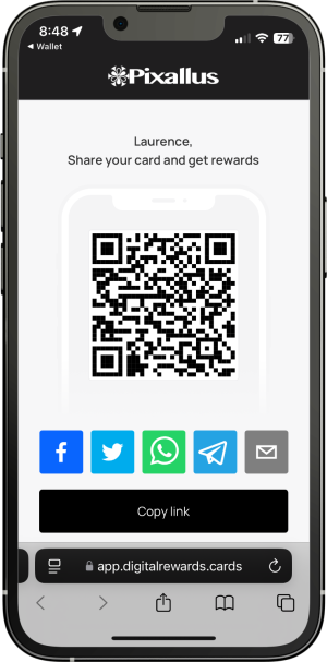 Digital Rewards Cards (DRC) - Referral steps2 - iPhone